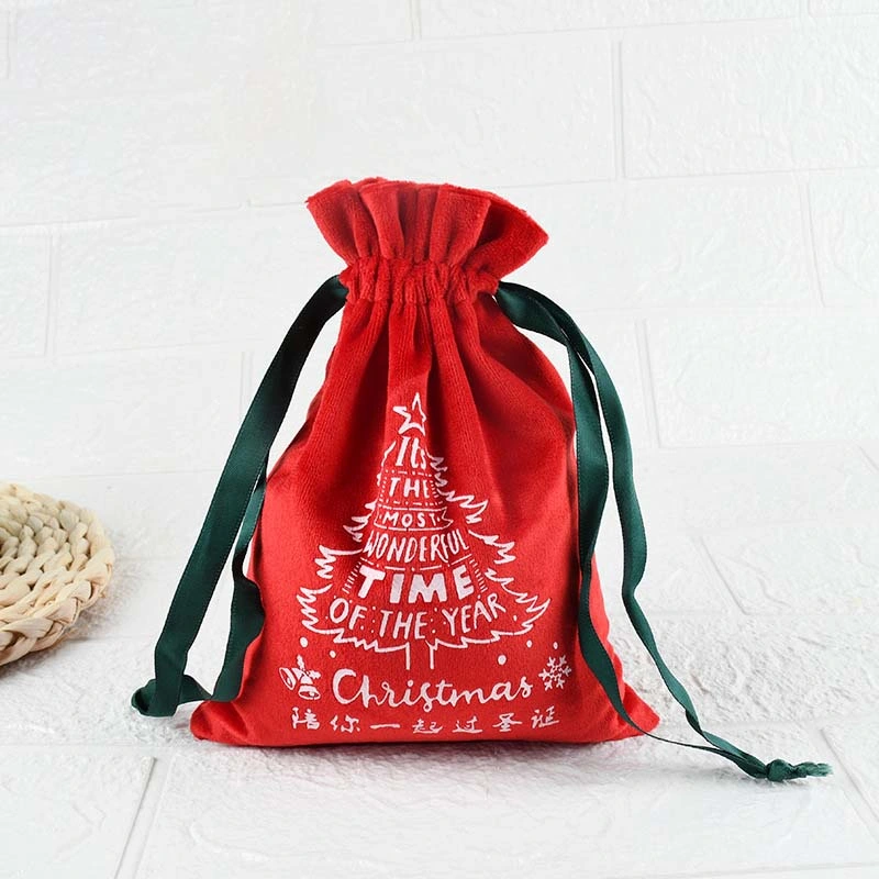 New Year′s Blessing Bag, Christmas Flannel Bag, Ping an Fruit Bag, Christmas Gift Bag, Gift Bag, Candy Drawstring Bag