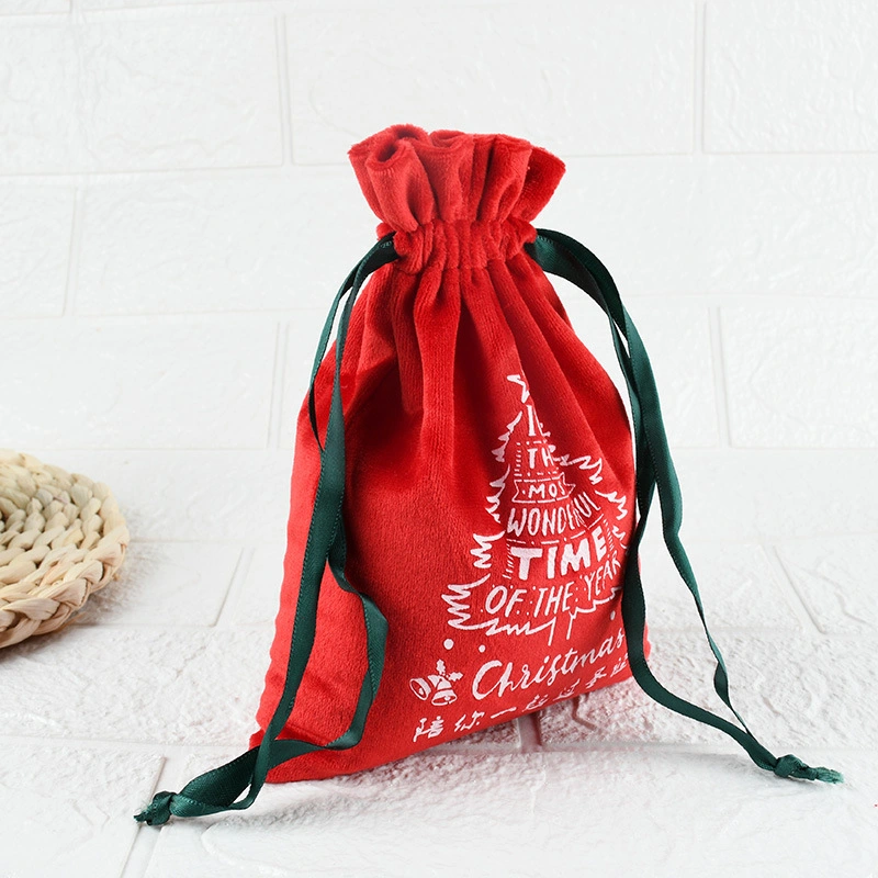 New Year′s Blessing Bag, Christmas Flannel Bag, Ping an Fruit Bag, Christmas Gift Bag, Gift Bag, Candy Drawstring Bag