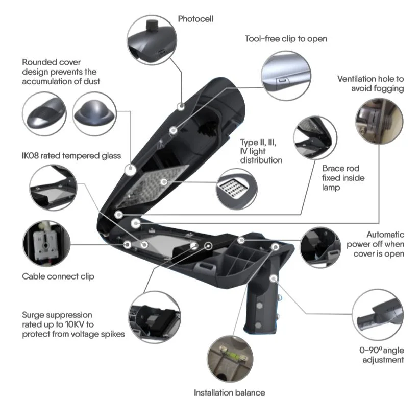 Outdoor Adjustable Cobra LED Street Light 200W